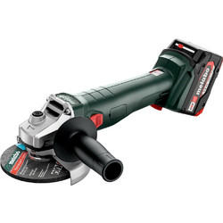 Metabo W 18L 9-125 Γωνιακός Τροχός Μπαταρίας 18V 125mm 2x4Ah