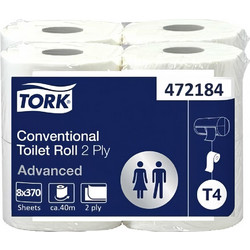 Ρολό Υγείας Λευκό 2φυλλο 40m 6x8 Ρολά Tork Soft Conventional 472184