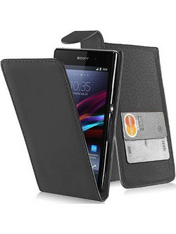 Sony Xperia Z1 Leather Flip Case Black OEM