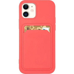 Card Case Silicone Wallet Wallet with Card Slot Documents for iPhone 12 Pro Max Orange
