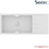 Sanitec Ultra Granite 817 Επικαθήμενος Νεροχύτης Γρανίτη Αντιστρεφόμενος Ματ Bianco 116x50cm