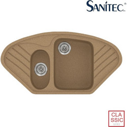 Sanitec Classic 302 Επικαθήμενος Νεροχύτης Οβάλ Γρανίτη Ματ Granite Stone 96x51cm