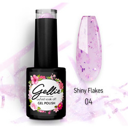 Gellie Shiny Flakes 04 Glitter Ημιμόνιμο Βερνίκι Νυχιών 10ml