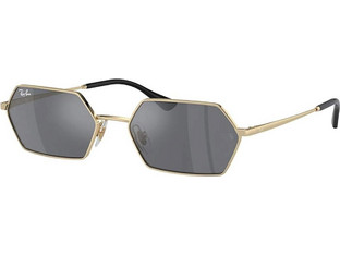 Ray-Ban RB3728 92136V Γυαλιά Ηλίου Ορθογώνια Μεταλλικά Χρυσά με Μαύρο Polarized Φακό
