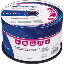 MEDIARANGE CD-R 52x 700MB, inkjet FF printable, cake box, 50τμχ