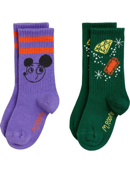 MINI RODINI Ritzrats 2-pack socks (2416011200 TYPE) Multicolor Κορίτσι Collection FW24-25