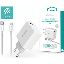 Devia EA269 Φορτιστής με Καλώδιο Lightning με Θύρα USB-C 20W Power Delivery White