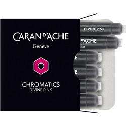 Ανταλλακτική Αμπούλα Μελάνι Caran D'Ache Chromatics Ροζ Κουτί 6 Τεμαχίων