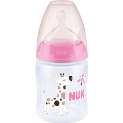 Nuk First Choice+ Πλαστικό Μπιμπερό με Θηλή Σιλικόνης κατά των Κολικών 0-6m Giraffe 150ml