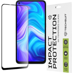 Techsuit 111D Full Cover Full Glue Tempered Glass (Xiaomi Redmi Note 9 / Redmi 10X 4G) Black
