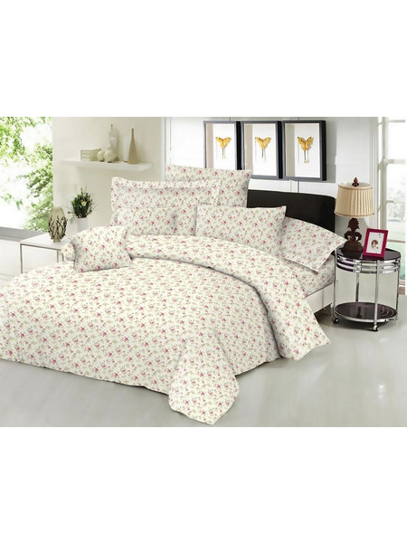 Μαξιλαροθήκες Σετ Cotton Line Printed Spring Cream Komvos (50x70) 2Τεμ