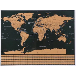 Παγκόσμιος Χάρτης Ξυστό Με Σημαίες Scratch map world 82x59 cm - Aria Trade