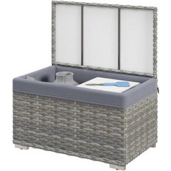 Outsunny Garden Storage Box Με Εσωτερική Αδιάβροχη Υφασμάτινη Επένδυση Γκρι 76x45x48 (865-018V00GY) (OUT865-018V00GY)