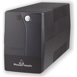 Powertech PT-1050 UPS Line Interactive 1050VA 630W με 2 Πρίζες Schuko