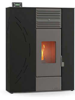 Thermogatz GSP Slim Canalize 12 Black Σόμπα Pellet Αερόθερμη 12kW