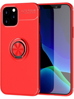 Ancus AutoFocus Shockproof Ring Holder Back Cover Red (iPhone 12 / 12 Pro)