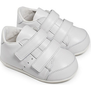Babywalker Βαπτιστικά Sneakers για Αγόρι Δερμάτινα Ανατομικά Λευκά PRI2072