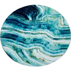 Coincasa πλαστική πιατέλα σερβιρίσματος με marble effect 33 cm - 007240500 Μπλε
