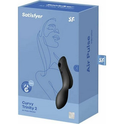 Satisfyer Curvy Trinity 2 Stimulator Κλειτοριδικός Δονητής Μαύρος