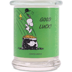 Κερί αρωματικό σε γυάλινο δοχείο Peanuts Good Luck 250 γραμ