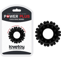 Lovetoy Power Plus Cock Ring 1 Ελαστικό Δαχτυλίδι Πέους 1.7cm Μαύρο