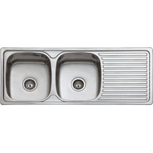 Geman 33150075 2B 1D Ένθετος Νεροχύτης Inox Αντιστρεφόμενος 118x48cm