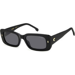 Carrera CA3014S 807/IR Γυναικεία Γυαλιά Ηλίου Ορθογώνια Κοκάλινα Μαύρα με Μαύρο Polarized Φακό