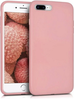 Back Cover Θήκη Λεπτής Σιλικόνης Matte για iPhone 7 Plus/ 8 Plus Σομόν