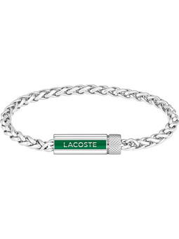 Lacoste Ανδρικό Βραχιόλι Αλυσίδα από Ατσάλι Ασημί 2040337