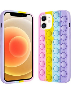 Θήκη Pop It Πλάτης Σιλικόνης για iPhone 12/ 12 Pro Πολύχρωμη