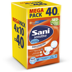 Sani Sensitive No4 XLarge Πάνες Ακράτειας 7 Σταγόνες 40τμχ