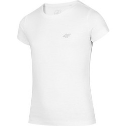 4F Παιδικό T-Shirt Κοντομάνικο Λευκό HJZ22-JTSD001-10S