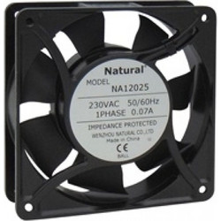 Natural Ανεμιστήρας 120x120x25 230VAC Ρουλεμάν Καλωδίου 12025-230BH NAL 01.031.0357