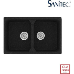 Sanitec Classic 318 Επικαθήμενος Νεροχύτης Γρανίτη Ματ Granite Black 78x51cm