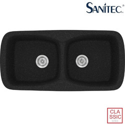 Sanitec Classic 319 Επικαθήμενος Νεροχύτης Γρανίτη Ματ Granite Black 93x51cm