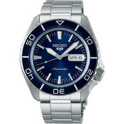 Seiko Ανδρικό Ρολόι Αυτόματο με Ασημί Μεταλλικό Μπρασελέ SRPK97K1