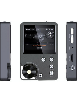 Με κάρτα TF 64GB HIFI Lossless DSD256 Music Player Sports MP3 (Ασημί Γκρι) (OEM)