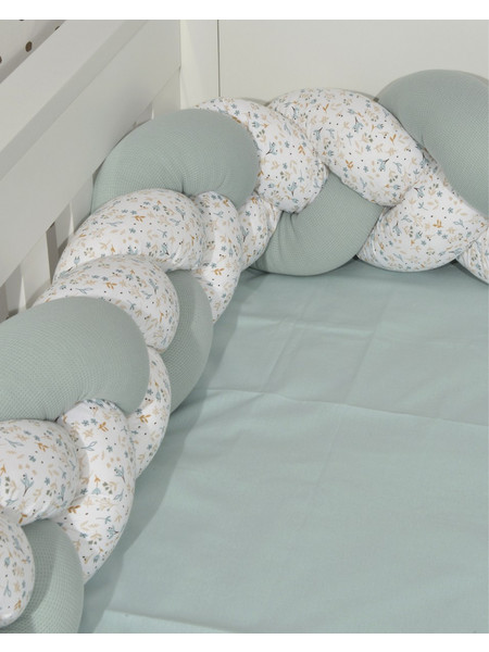 Baby Oliver Des 403 Πάντα Κούνιας Πλεξούδα Μέντα 20x200cm