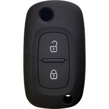 Θήκη κλειδιού για αυτοκίνητα Renault 2021-01, εύκαμπτη, μαύρη
