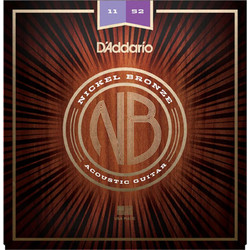 D'Addario NB Σετ 6 Χορδές Ακουστικής Κιθάρας Bronze 11-52" Custom Light Tension