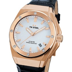 TW Steel Ανδρικό Ρολόι με Μαύρο Δερμάτινο Λουράκι CE4109