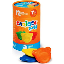 Carioca Baby Teddy Κηρομπογιές για Μωρά Σετ 12τμχ