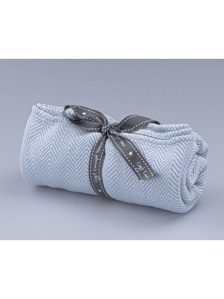 ΚΟΥΒΕΡΤΑ ΒΑΜΒΑΚΕΡΗ CHEVRON 93x100εκ. LIGHT BLUE