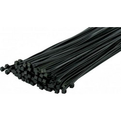 SAPISELCO Δεματικά Καλωδίων Μαύρα 200x4.5 100 τεμαχίων