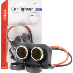 ΠΡΙΖΑ ΜΕ ΔΙΠΛΗ ΥΠΟΔΟΧΗ ΓΙΑ ΦΙΣ ΑΝΑΠΤΗΡΑ 12/24V AMIO - 1 τεμ