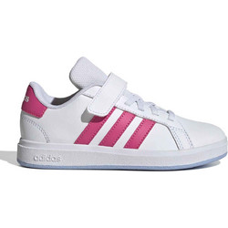 Adidas Grand Court 2.0 El Hook Παιδικά Sneakers Λευκά Φούξια JI0975