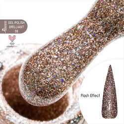 Alezori Gel Polish Brilliant 08 Glitter Ημιμόνιμο Βερνίκι Νυχιών