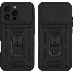 Sonique Ring Armor CamPro Θήκη iPhone 16 Pro Max Black