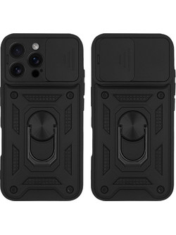 Sonique Ring Armor CamPro Θήκη iPhone 16 Pro Max Black
