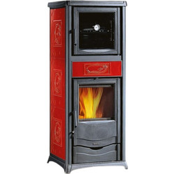 La Nordica Rossella Plus Forno Evo Bordeaux Μαντεμένια Ξυλόσομπα με Φούρνο 12.6kW